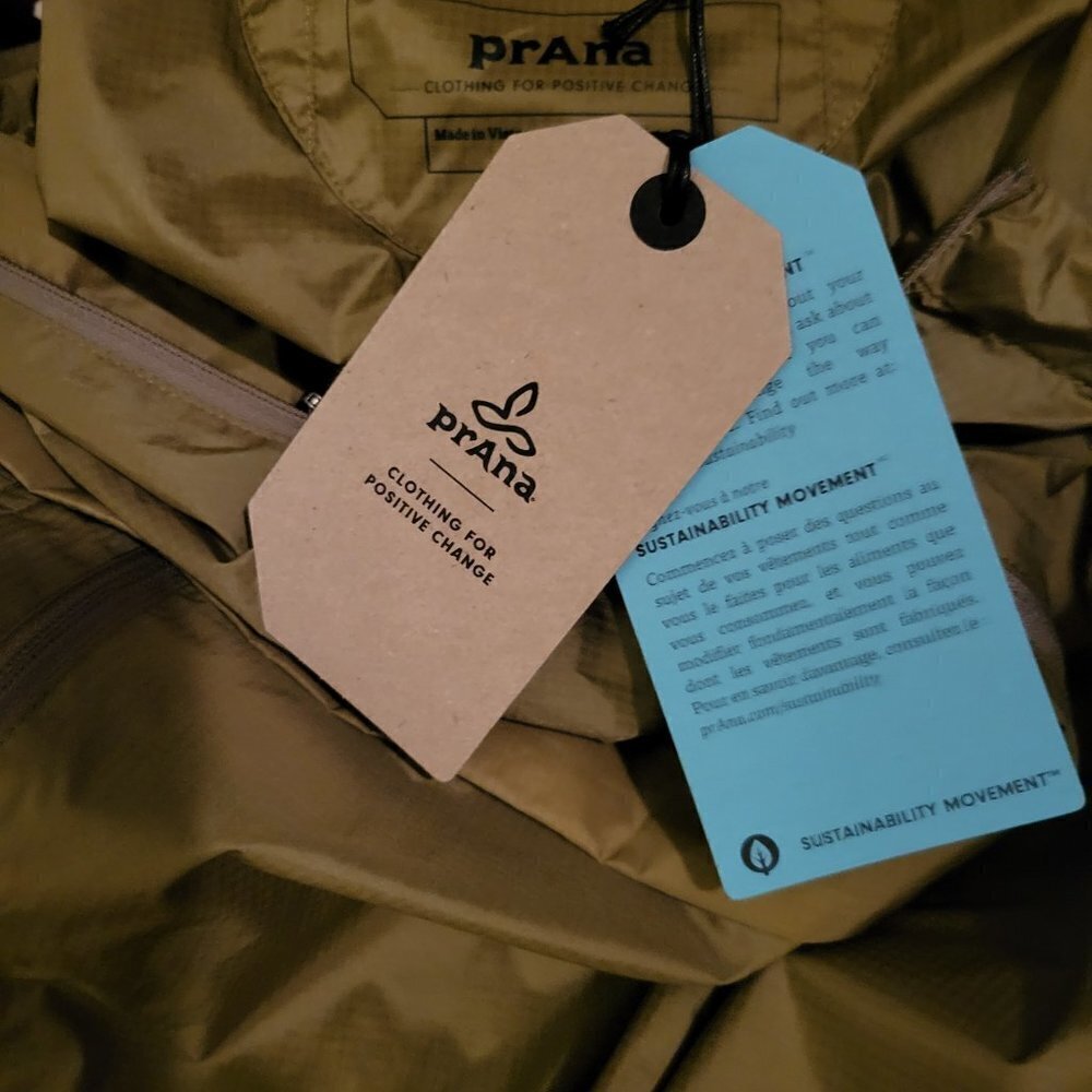 PRANA WOMEN'S WHISTLER ANORAK windbreaker Sweet Grass Size Small NWT - Picture 9 of 10